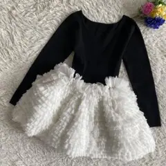 eimy istoire ボリュームチュールフリルニットワンピース
