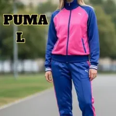 PUMA ジャージ セットアップ L 「平成ギャル」「Y2K」「マクブリング」 PUMA プーマ ジャージセットアップ グレー ピンク平成 ギャルy2k