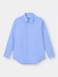 ライトブルー 長袖シャツ ポケット付き
