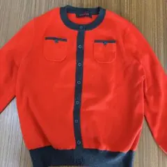 バイカラー カーディガン