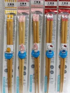 サンリオキャラ　お箸天然木（5膳）新品・未開封のサムネイル