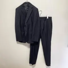 美品▲正規品 イタリア MARLANE マルラーネ PRIMATIST生地使用 ファインメリノウール シングル ブラックスーツ ストライプ織柄 96AB5 スーツ 98A8 イタリア高級生地 PRIMATIST MARLANE ネイビー|mercari