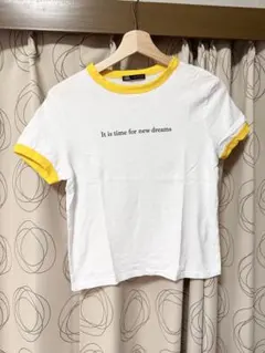 ZARA ザラ Tシャツ トップス カットソー 半袖 白 黄色 レディース