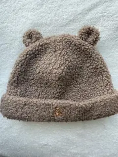 クマ耳付きボア帽子