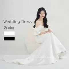 B'sweet オフショル フリル袖 マーメイドドレス　2way