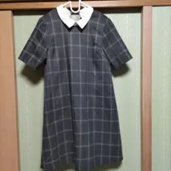 チェック柄 半袖ミニワンピース Fサイズ