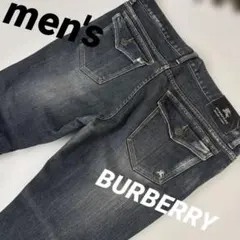 BURBERRYダークブルー ストレートデニムパンツ　85