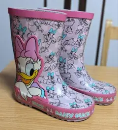 【15cm】ディズニー デイジーダック レインブーツ 長靴 女の子 ピンク