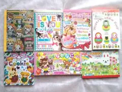 【平成レトロ】可愛いキャラクターのメモ帳セット 7冊イチゴウサギなど