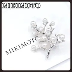 現行品　未使用保管品　MIKIMOTO ミキモト　幸福の木　ブローチ　パールのサムネイル