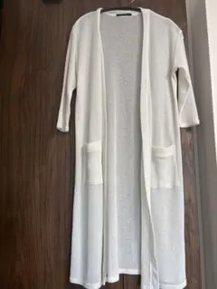 INGNI ホワイト ロングカーディガン M