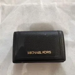 MICHAEL KORS ブラック レザー キーケース