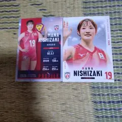全日本女子バレーボール 西崎愛菜 トレーディングカード 2枚セット