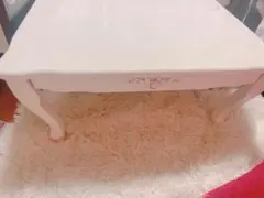 ホワイト センターテーブル 猫脚 ローテーブル 120×75cm アンティーク