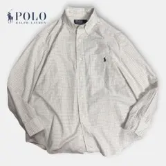 Polo Ralph Lauren 長袖BDシャツ M ホースロゴ刺繍 S227のサムネイル
