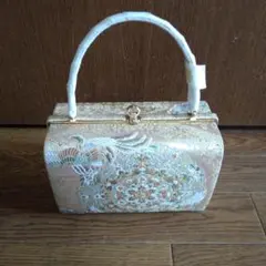 和装用バッグと金色の下駄セット