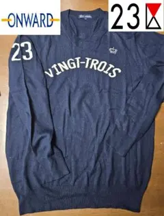 お買得美品　23区GOLF VINGI-TROIS セーター LL ネイビー