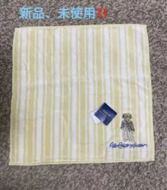 新品未使用‼️ポロ　ラルフローレン　ハンカチ　タオル　イエロー