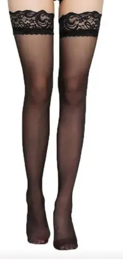 ニーハイソックス1点+仮面マスク1点(黒)