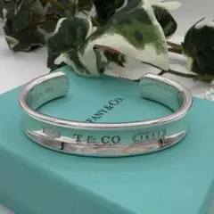 極美品レア✨ティファニー ハート 1P ダイヤ バングル シルバー925 Tiffany & Co. - ティファニー ブレスレット ハートリンク