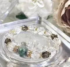 ⭐️大人気⭐️希少⭐️白蛇・花とんぼ玉ブレスレット 