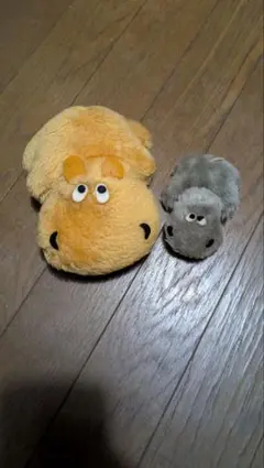 昭和レトロ DAKIN デーキン カバ ぬいぐるみ ピンク中と小2個セット