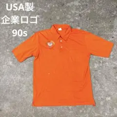 90s USA製 HARTWELL ALCATEL 企業ロゴ刺繍 半袖ポロシャツのサムネイル