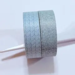 マスキングテープ 波模様 花模様 1.5cm