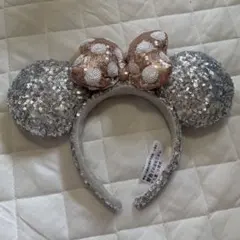 Disney ミニー カチューシャ スパンコール シルバー ローズゴールド 上海