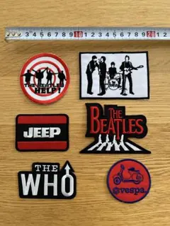 ［値下げ・訳アリ品］アイロンワッペン6点セット BEATLESなど