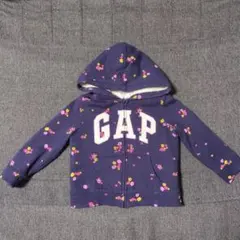 GAP 花柄パーカー 　ネイビー　4歳