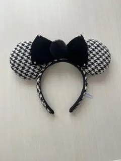 ディズニー　カチューシャ 千鳥柄　ミニー
