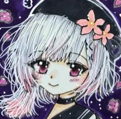 h*✨様 桜庭エマ 手書きイラスト 魔法少女ノ魔女裁判 まのさば - メルカリ
