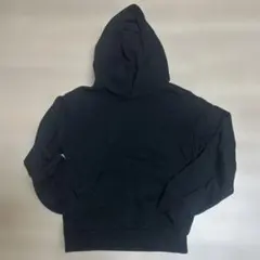 H&M キッズ無地 ブラック 裏起毛プルオーバーパーカー