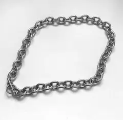 丸型チェーンマンテルネックレス　チェーンネックレス　シルバー　11mm