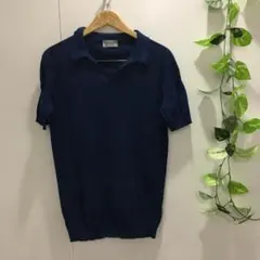 ANATOMICA アナトミカ Knit Polo インディゴブルー 3 - メルカリ