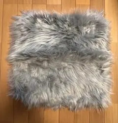 クッションカバー ホワイト ファー 生地 45cm×45cm ファスナー付き
