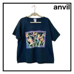 anvil　Tシャツ　アメカジ　ヴィンテージ　アメリカ　ネイビー　半袖　USAのサムネイル