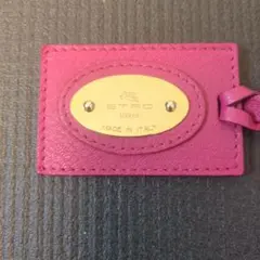 ETRO レザー キーホルダー チャーム ピンク　ラゲージタグ　エトロのサムネイル