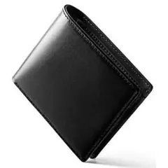 【新品】 栃木レザー 二つ折り財布 本革 メンズ 小銭入れ 財布 ブラック