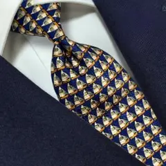 【352】美品✨ゼニア　ネクタイ レトロ 古着コーデ◎ 個性的