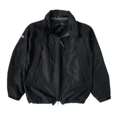 LIBE ブラックナイロンジャケット F R A