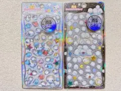 【光るジュエルプチドロップステッカー2点】しまえなが あわわちゃん 平成キャラ