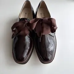 ORiental TRaffic×earth リボン付エナメルローファー靴 L