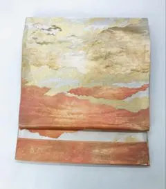 オレンジとゴールドの袋帯