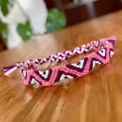 ミサンガジグザグ008　キーホルダー　バッグチャーム　ブレスレット　ハンドメイド