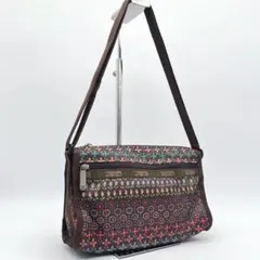 LeSportsac レスポートサック ショルダーバッグ 花柄 ブラウン