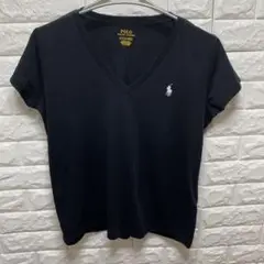 Polo Ralph Lauren ラルフローレンVネックTシャツ ブラック S