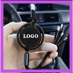 新品❣️ 3 in 1格納式USBケーブル,マイクロUSB充電器 ２個セット★