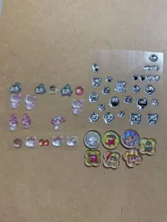 おすそ分け　ボンボンドロップシール　サンリオ　クレヨンしんちゃん　おはじきシール